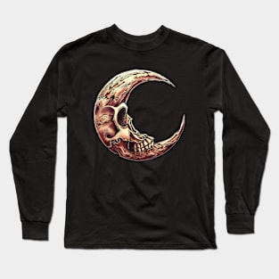 Crescent Skull Long Sleeve T-Shirt